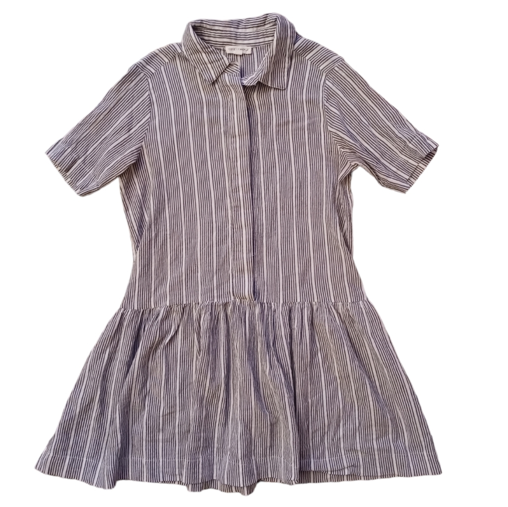 Cotton Candy LA Women's Small Black and White Striped Mini Dress 100% Cotton